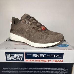 Skechers BOBS Squad Glitz Sparkle Knit Lace-Up Sneakers